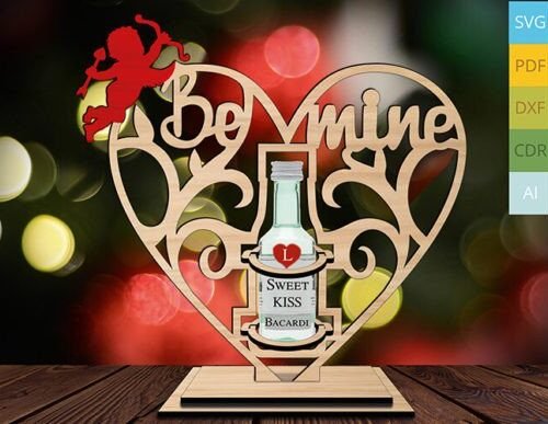 botella-romantica-de-amor-con-forma-de-corazon-de-san-valentin-creativo-digital Botella Romantica De Amor Con Forma De Corazon De San Valentin Creativo Digital